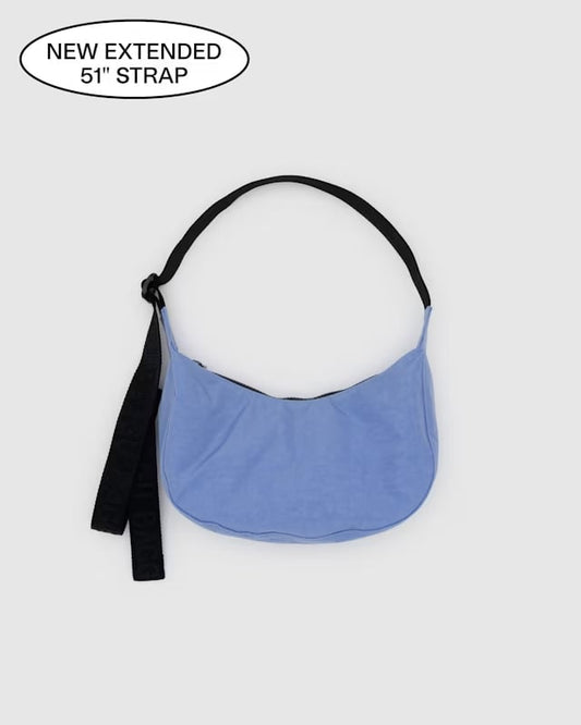 BAGGU - Small Nylon Crescent Bag - Cornflower