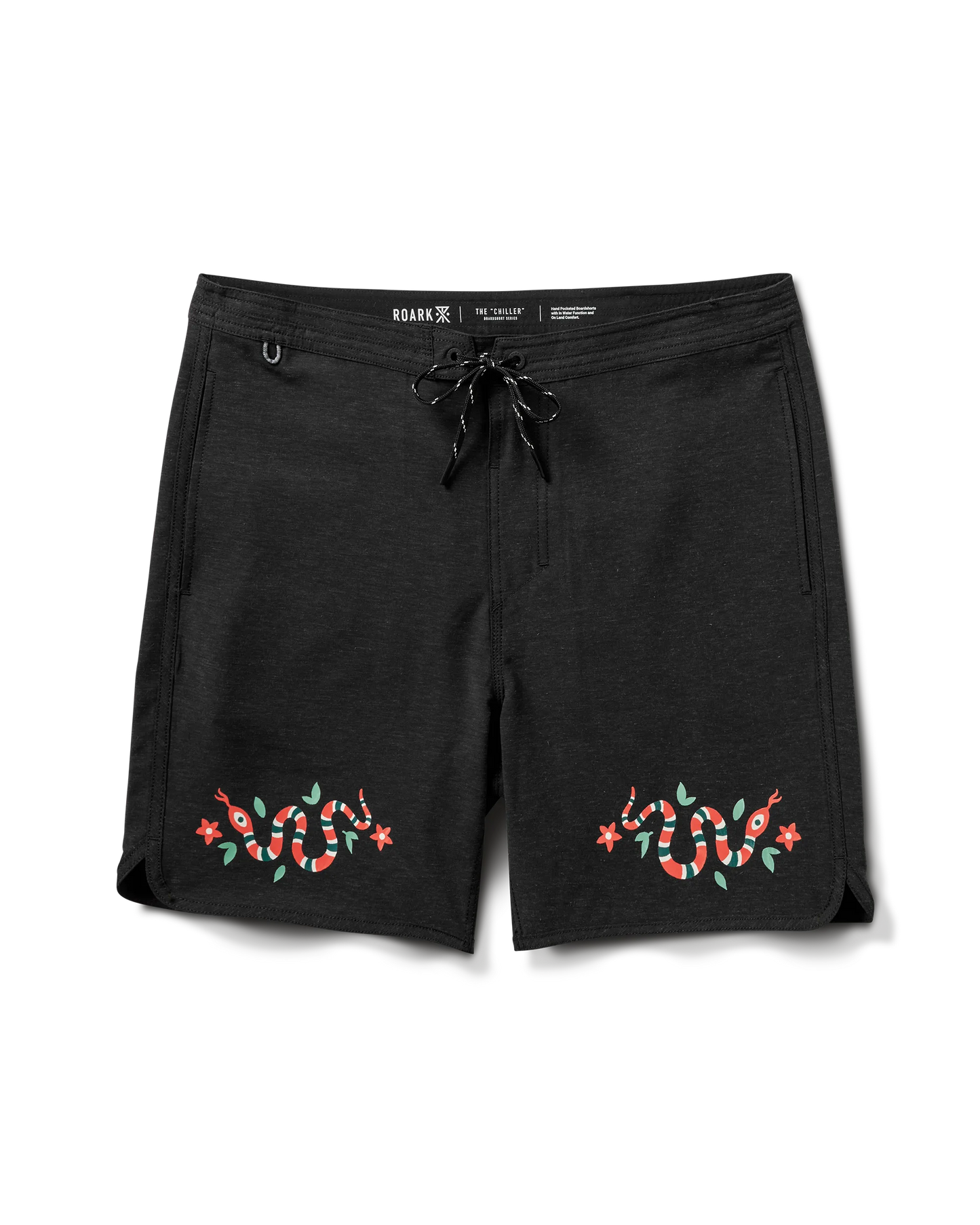 ROARK - Chiller 17'' Scallop Boardshorts - BLACK