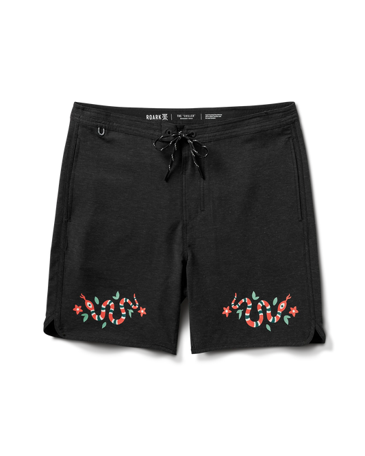 ROARK - Chiller 17'' Scallop Boardshorts - BLACK