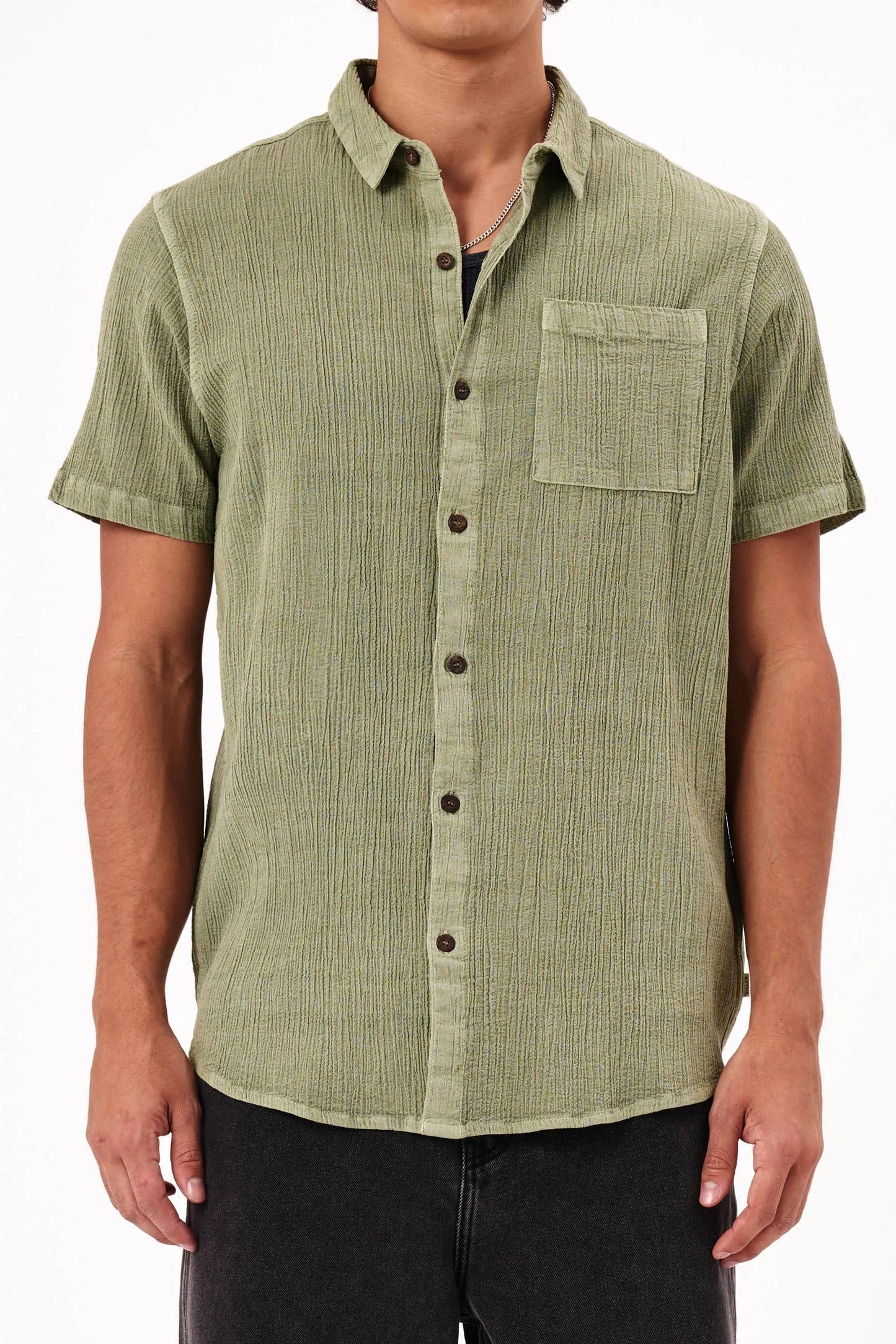 ROLLA'S - Bon Crepe Shirt - PISTACHIO