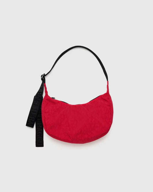 BAGGU - Small Nylon Crescent Bag - Candy Apple 37"