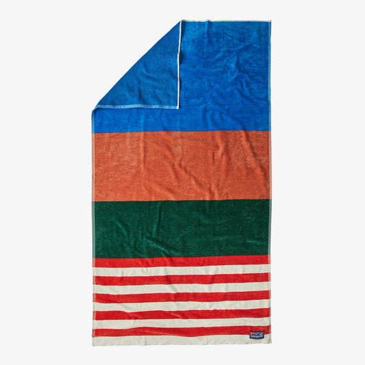 PATAGONIA - Organic Cotton Towel -  Fitz Stripe: Conifer Green