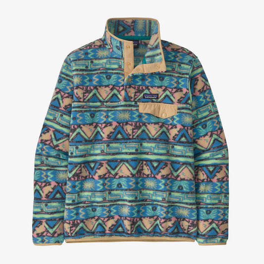 PATAGONIA - W's Lightweight Synchilla® Snap-T® Pullover - High Hopes Geo: Salamander Green