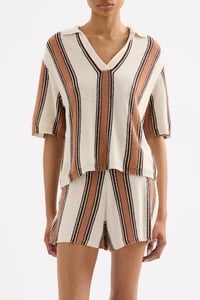 NUDE LUCY - Oda Knit Top - MANUKA STRIPE