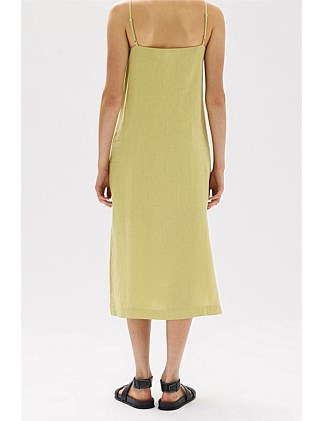 ASSEMBLY LABEL - Vallory Linen Slip Dress - PEAR