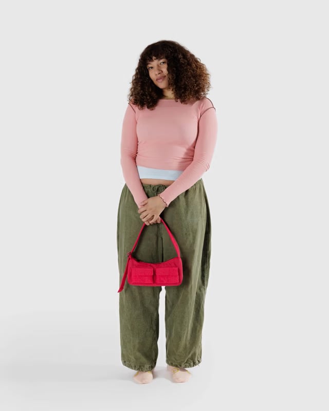 BAGGU - Cargo Shoulder Bag - CANDY APPLE