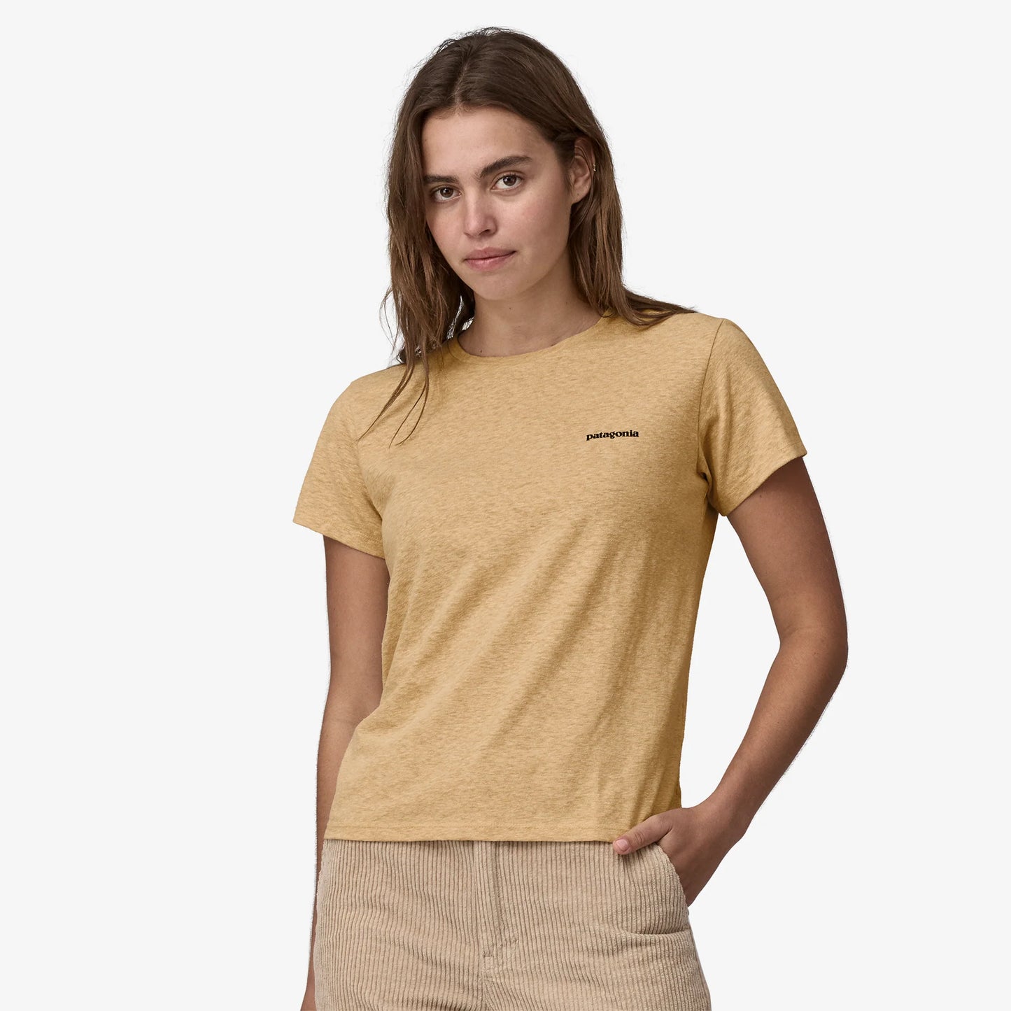 PATAGONIA - W's P-6 Logo Responsibili Tee - BEESWAX TAN