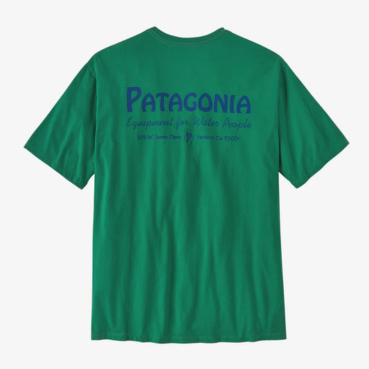 PATAGONIA - Men's Water People Organic Pocket T-Shirt - Water People Banner: Gather Green