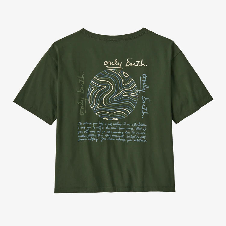 PATAGONIA - Women's CTA Easy-Cut Organic T-Shirt - Earth Currents: Torrey Pine Green