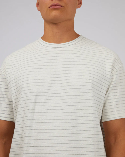 SILENT THEORY - Hugo Stripe Tee - WHITE