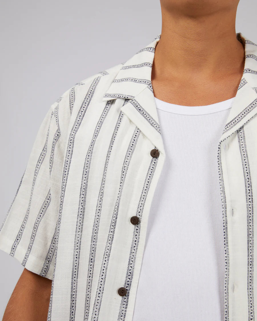 SILENT THEORY - Drifter Stripe Shirt White