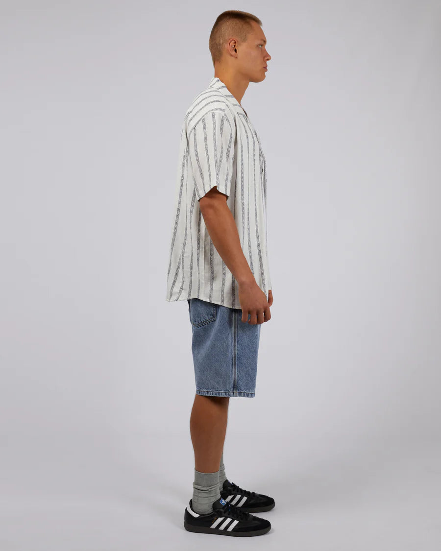 SILENT THEORY - Drifter Stripe Shirt White