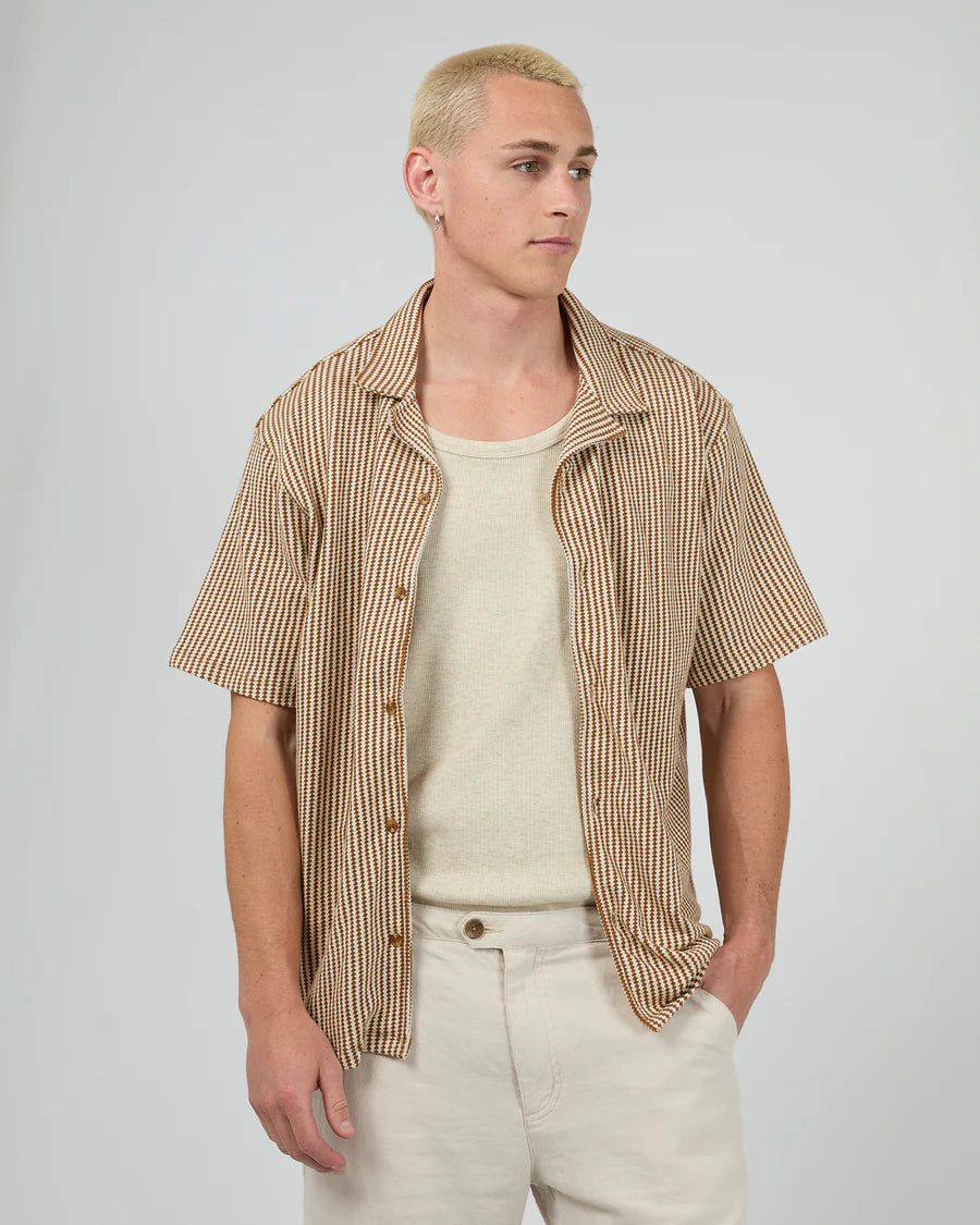 SILENT THEORY - Jackson SS Shirt - BROWN