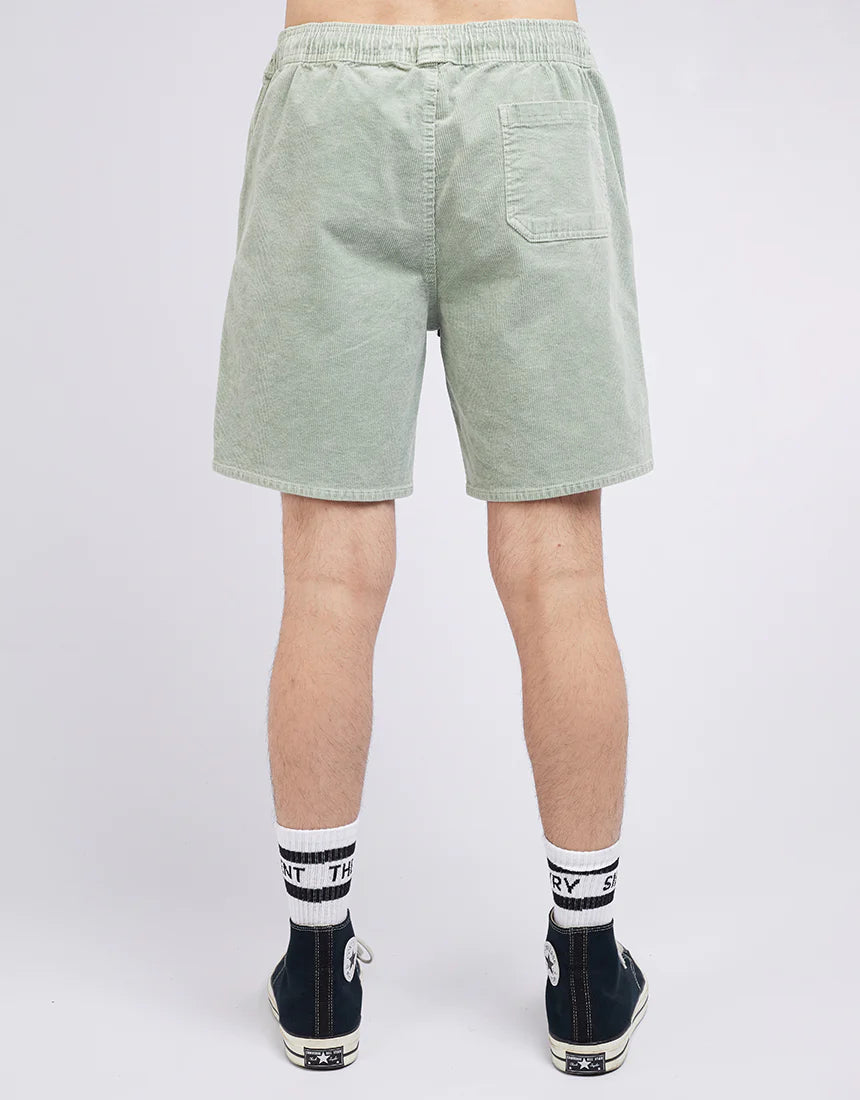 SILENT THEORY - Cord Short - Light Green