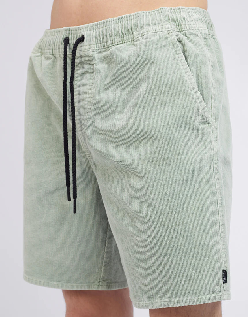 SILENT THEORY - Cord Short - Light Green