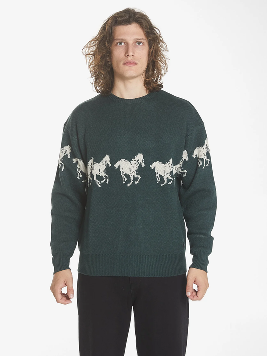 THRILLS - Chariot Rides On Crew Knit - Dark Jade