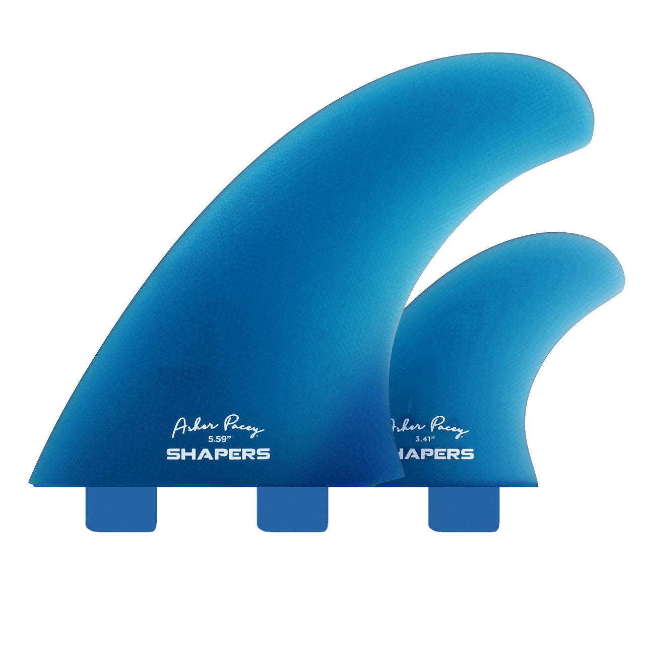 FUTURES Asher Pacey 5.59" Twin Fin Set - Ocean Blue