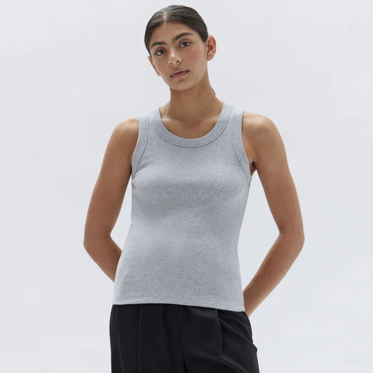 ASSEMBLY LABEL - Miana Organic Rib Tank - GREY MARLE