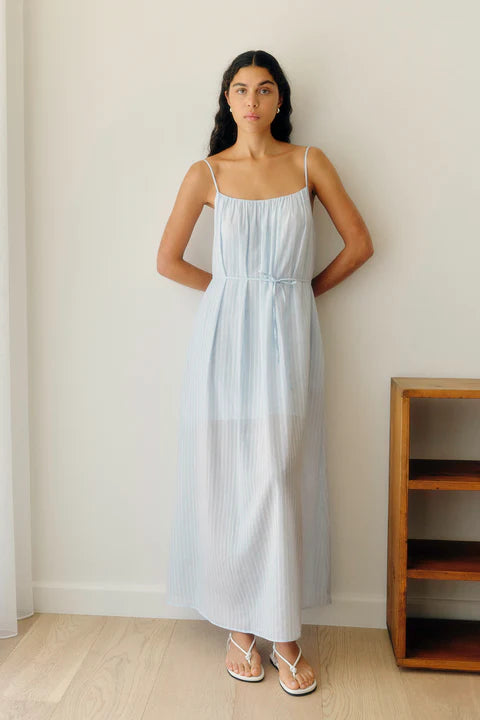 ASSEMBLY LABEL - Cammy Stripe Maxi Dress - Blue Haze / White