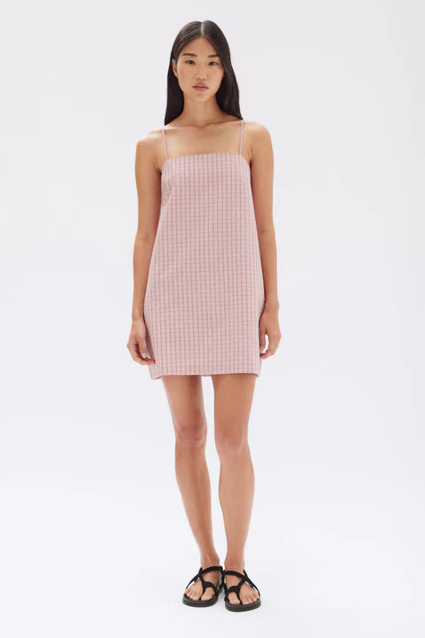 ASSEMBLY LABEL - Emile Seersucker Mini Shift Dress - POMELLO CHECK