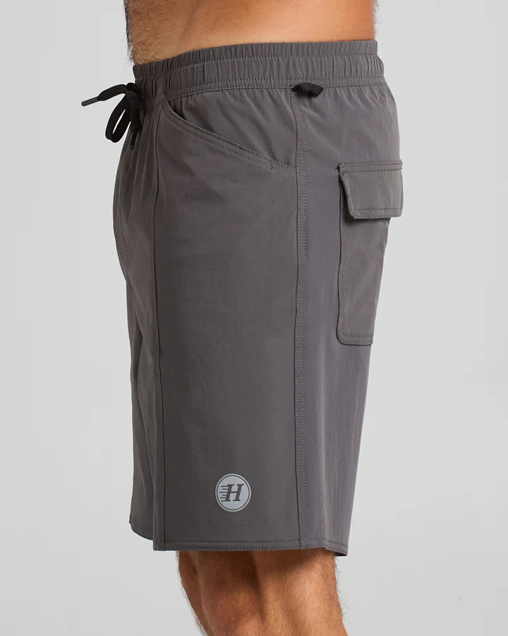 THE MAD HUEYS -Coastline 18" Hybrid Short - CHARCOAL