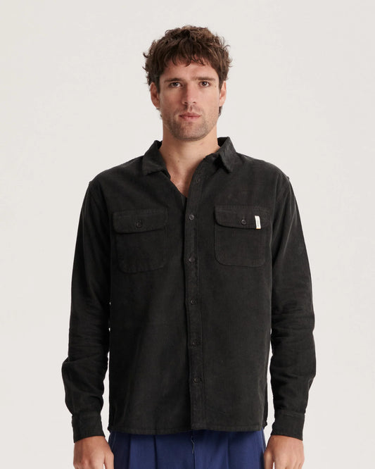 THE CRITICAL SLIDE SOCIETY - Lazy Boy LS Cord Shirt - PHANTOM