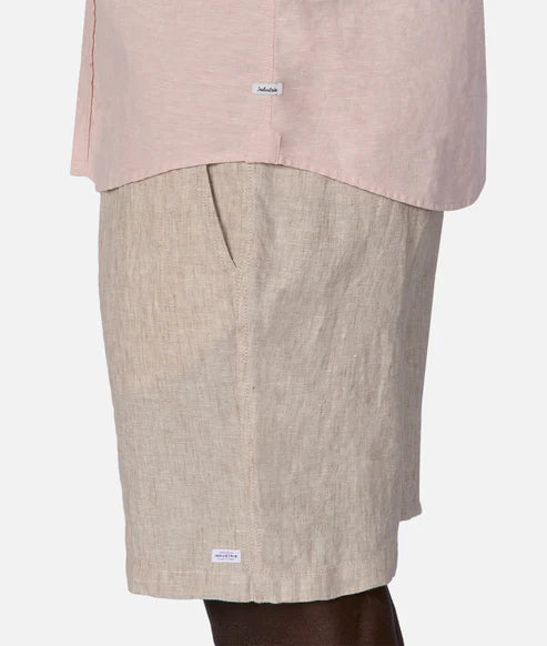 INDUSTRIE -  The Tennyson Linen Blend S/S Shirt - Lt PINK