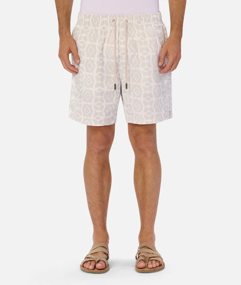 INDUSTRIE - The Saratoga Swim Short- WHT/GREY