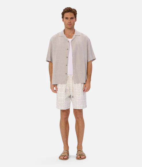 INDUSTRIE - The Saratoga Swim Short- WHT/GREY