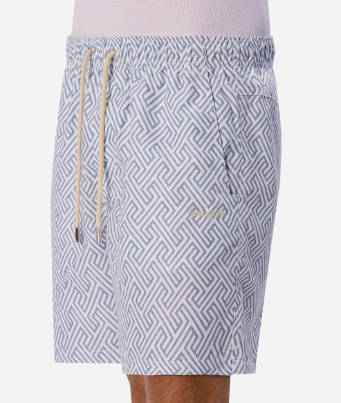 INDUSTRIE - The Alvarado Swim Short - Cream Indigo