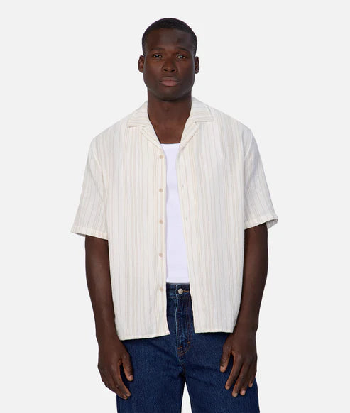 INDUSTRIE - The Oliveto S/s Shirt - Off White Beige