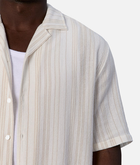 INDUSTRIE - The Oliveto S/s Shirt - Off White Beige