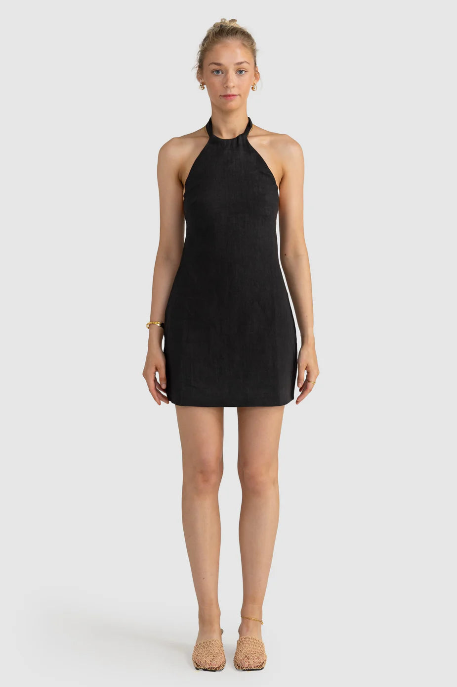 ORTC Kaia Halter Mini Dress Black