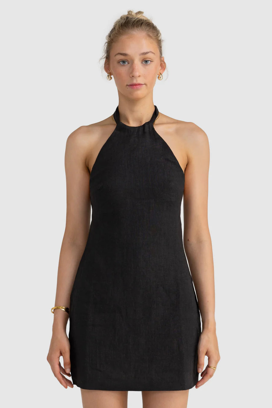 ORTC Kaia Halter Mini Dress Black