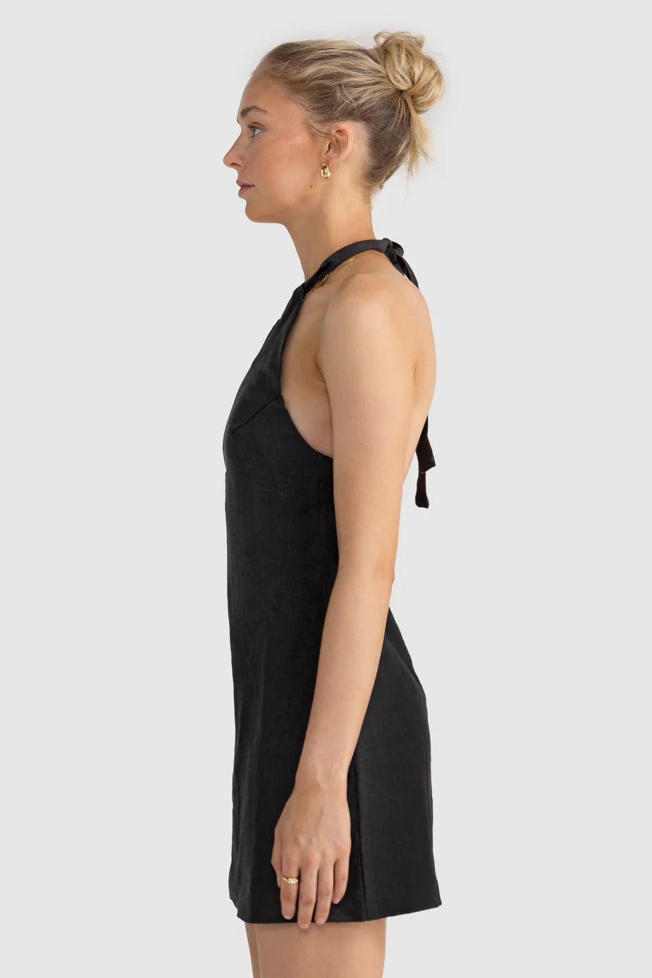 ORTC Kaia Halter Mini Dress Black