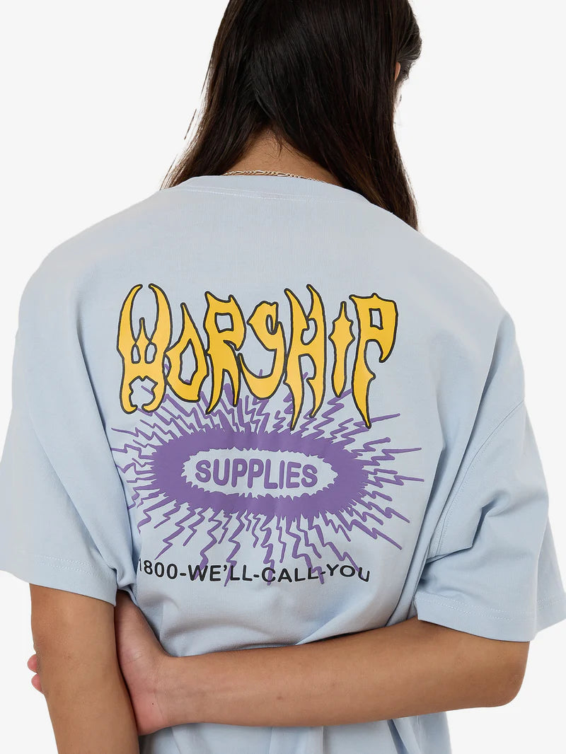 WORSHIP - Electra Oversize Tee - ICE MELT