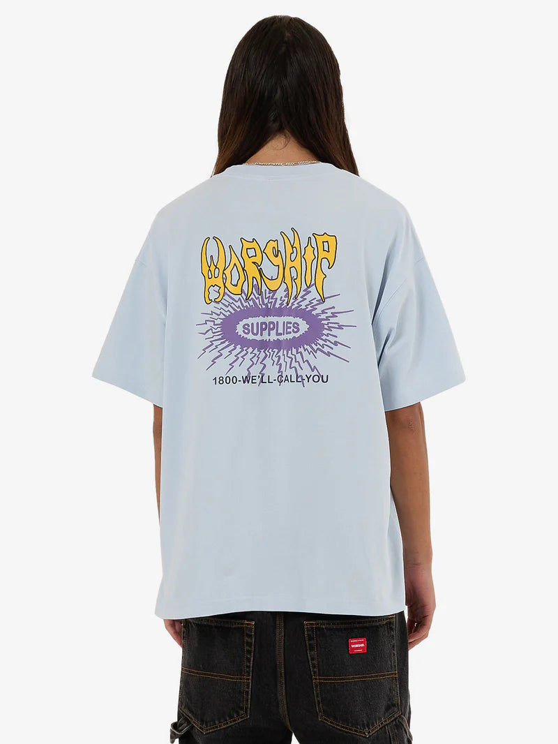 WORSHIP - Electra Oversize Tee - ICE MELT