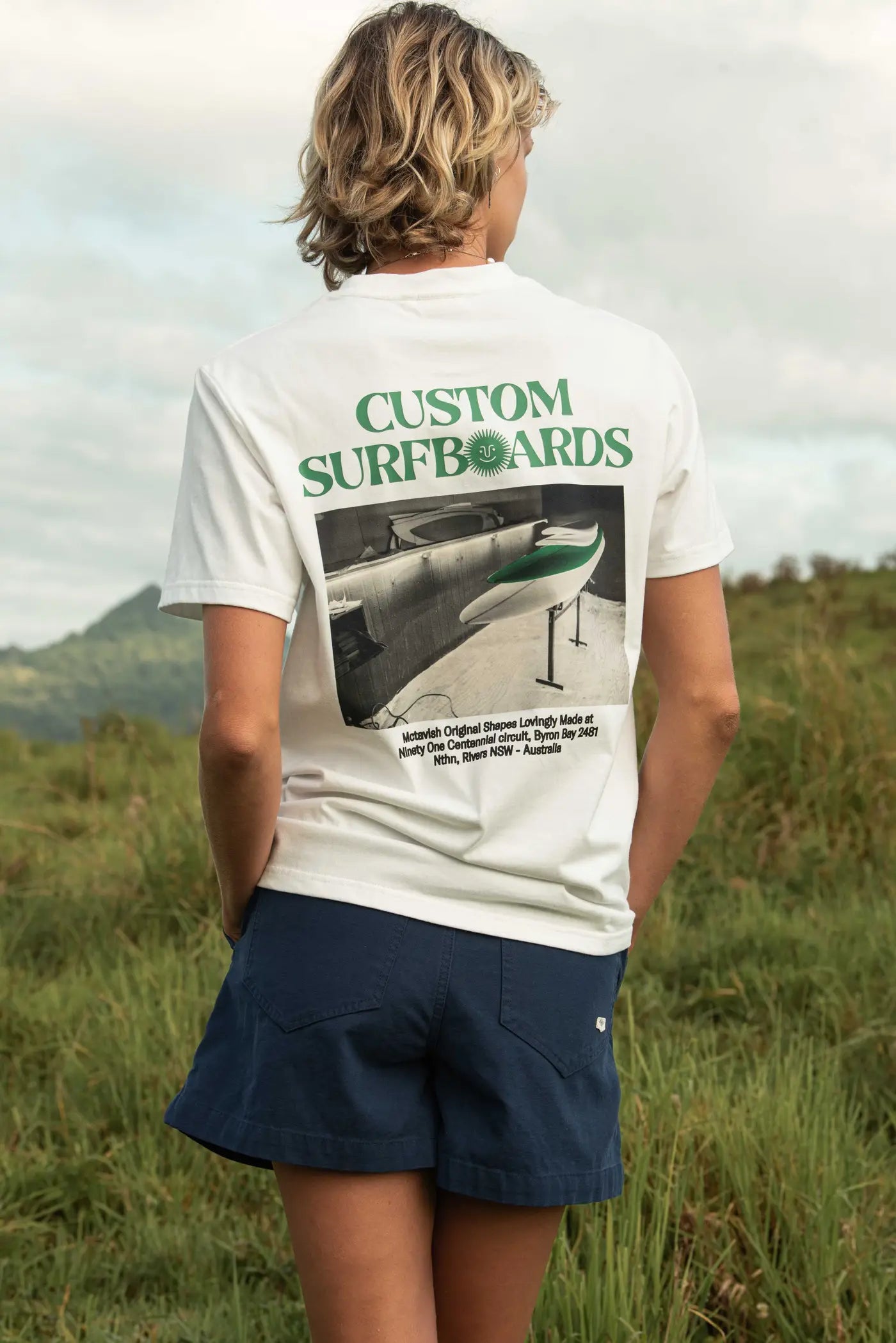 McTAVISH - Custom Surfboards Tee - WHITE