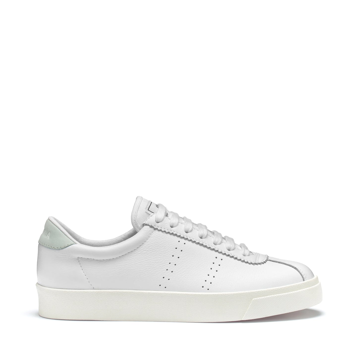 SUPERGA - 2843 CLUB S COMFORT LEATHER - WHITE-AZURE ICE-F AVORIO