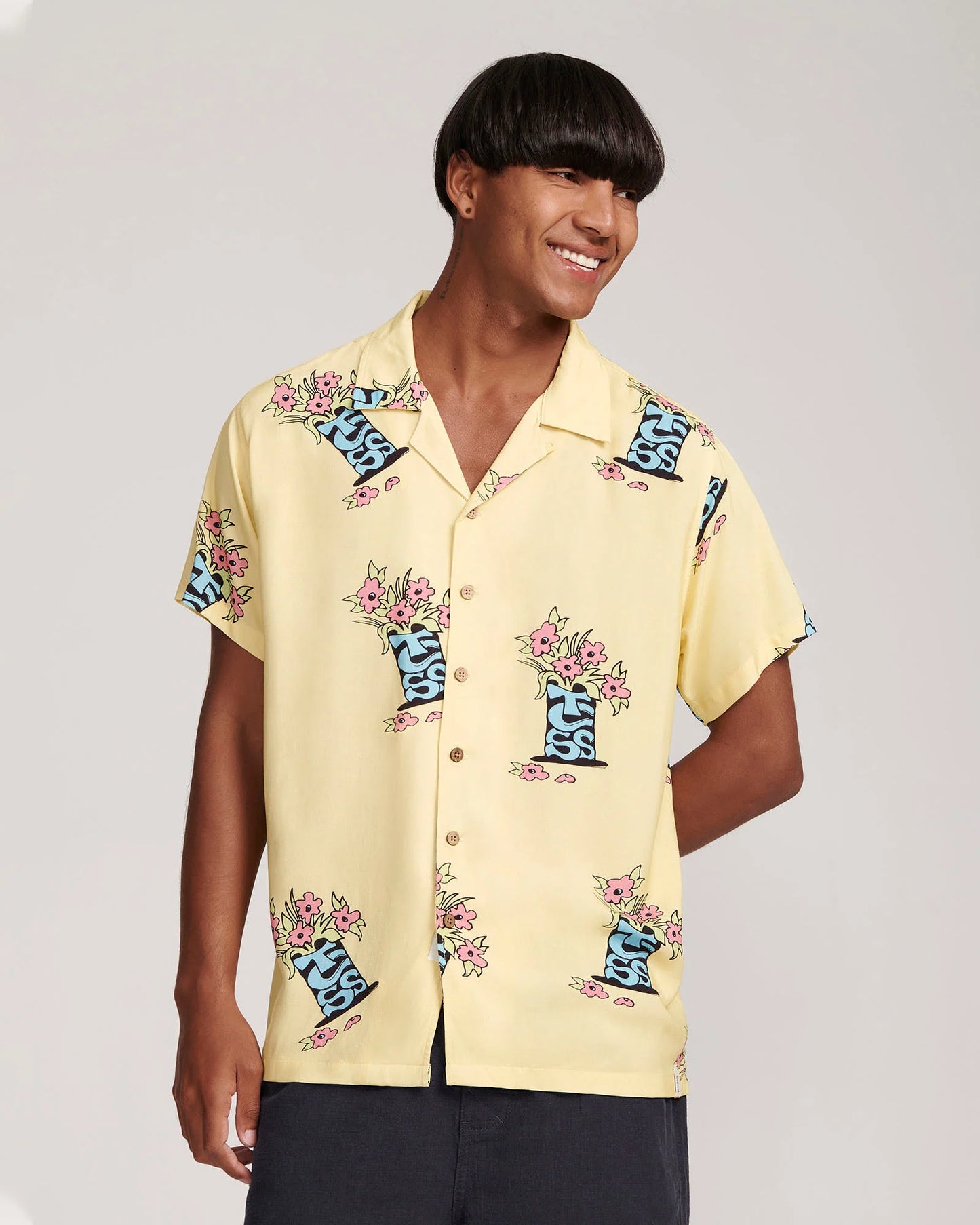 THE CRITICAL SLIDE SOCIETY - Bunched SS Resort Shirt - LEMON