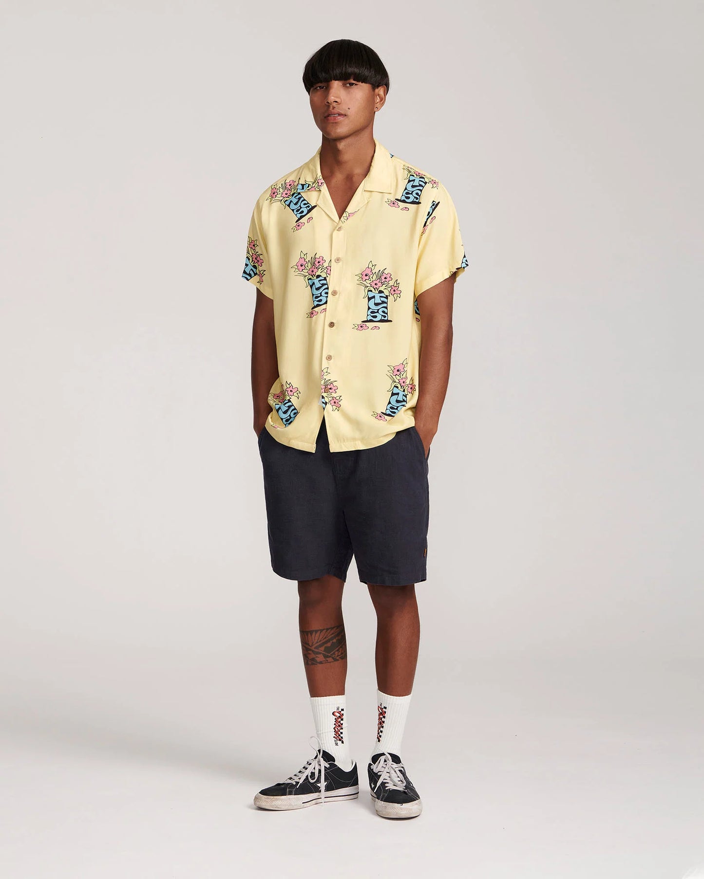 THE CRITICAL SLIDE SOCIETY - Bunched SS Resort Shirt - LEMON