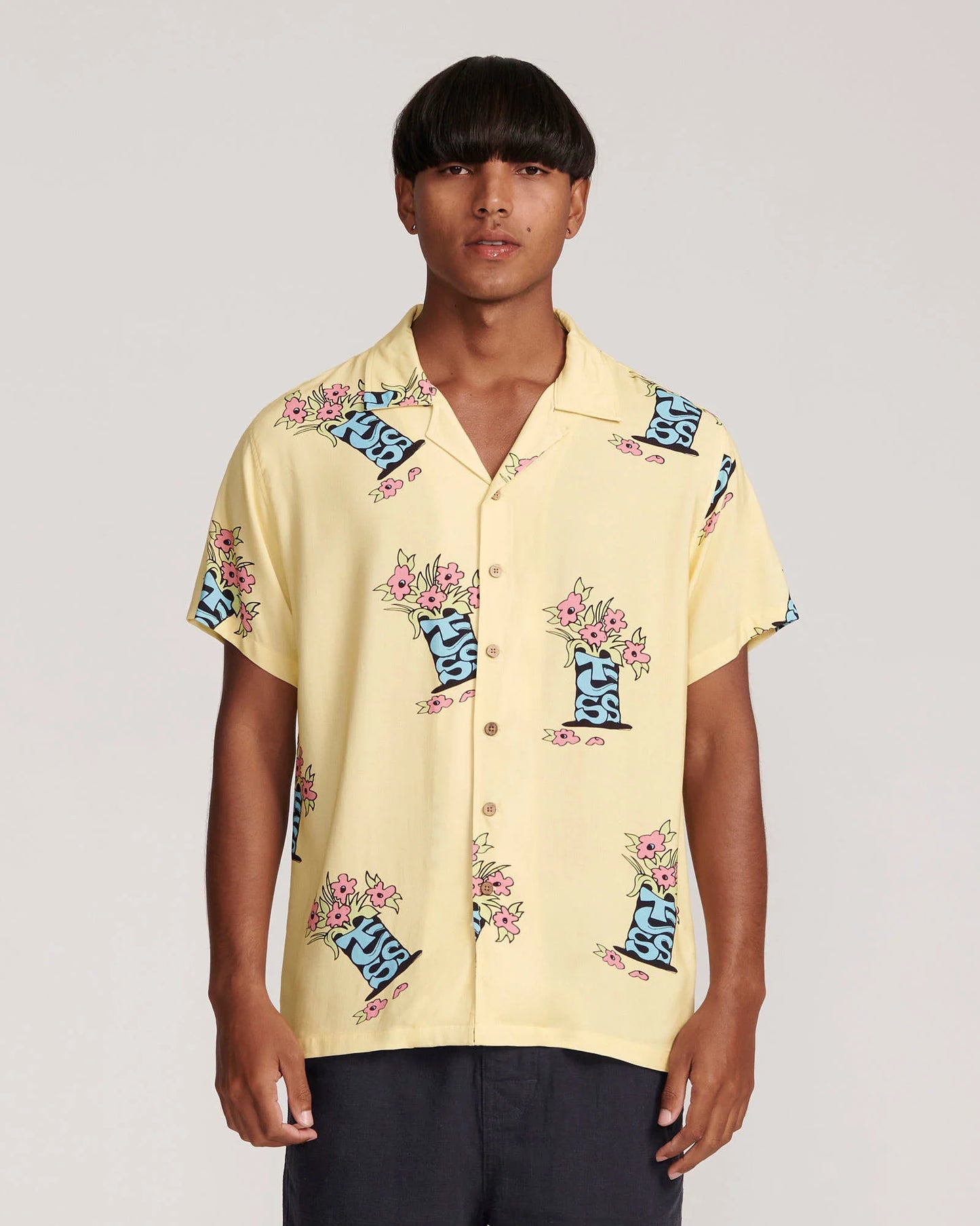 THE CRITICAL SLIDE SOCIETY - Bunched SS Resort Shirt - LEMON