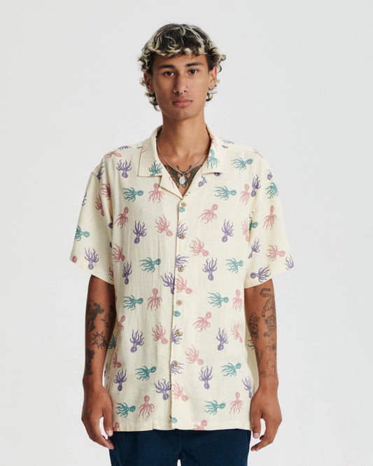 THE CRITICAL SLIDE SOCIETY - Occy Resort Shirt - ECRU