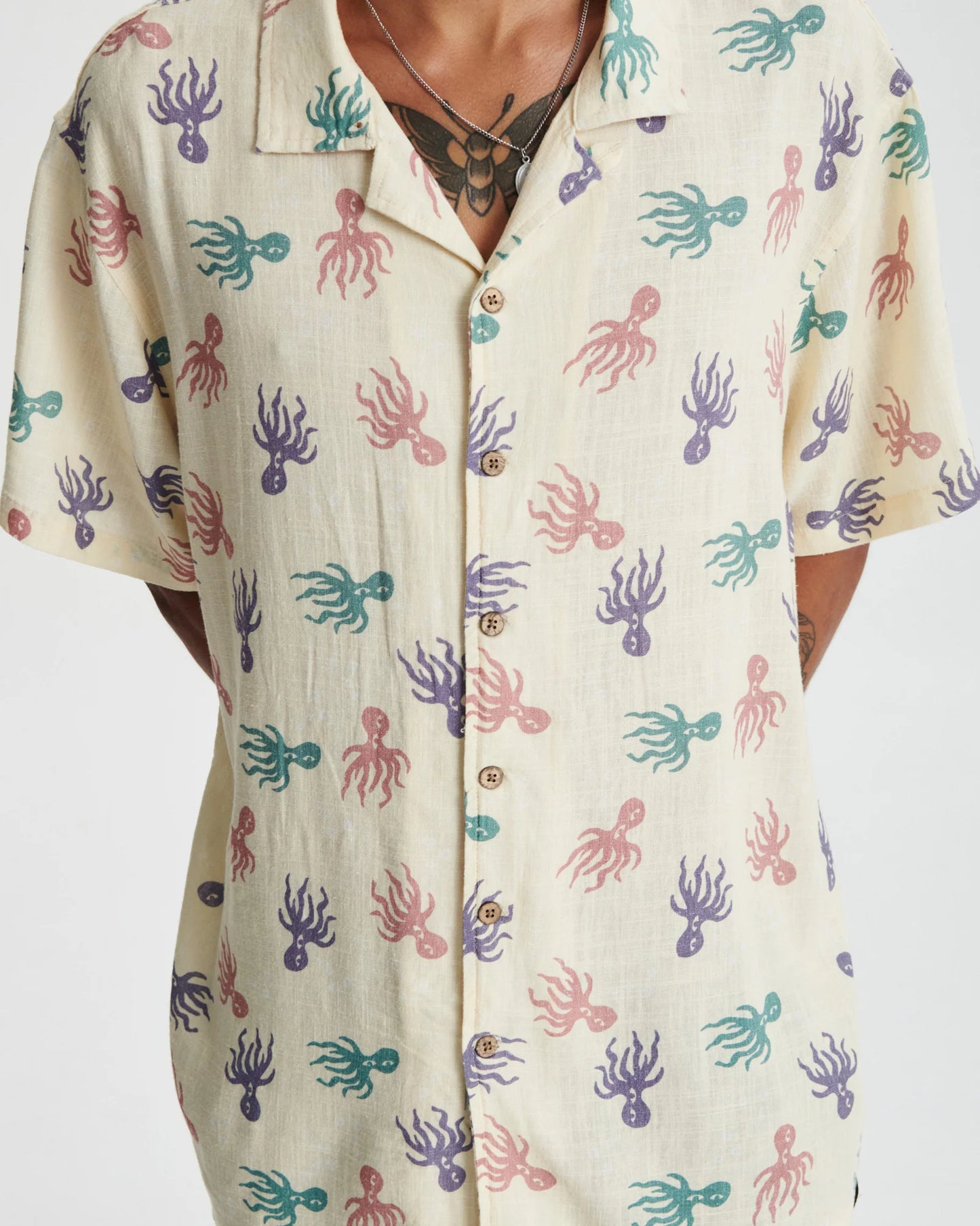 THE CRITICAL SLIDE SOCIETY - Occy Resort Shirt - ECRU