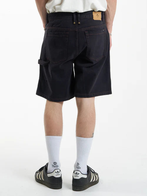 THRILLS - SLACKER DENIM SHORT MIDNIGHT BLUE