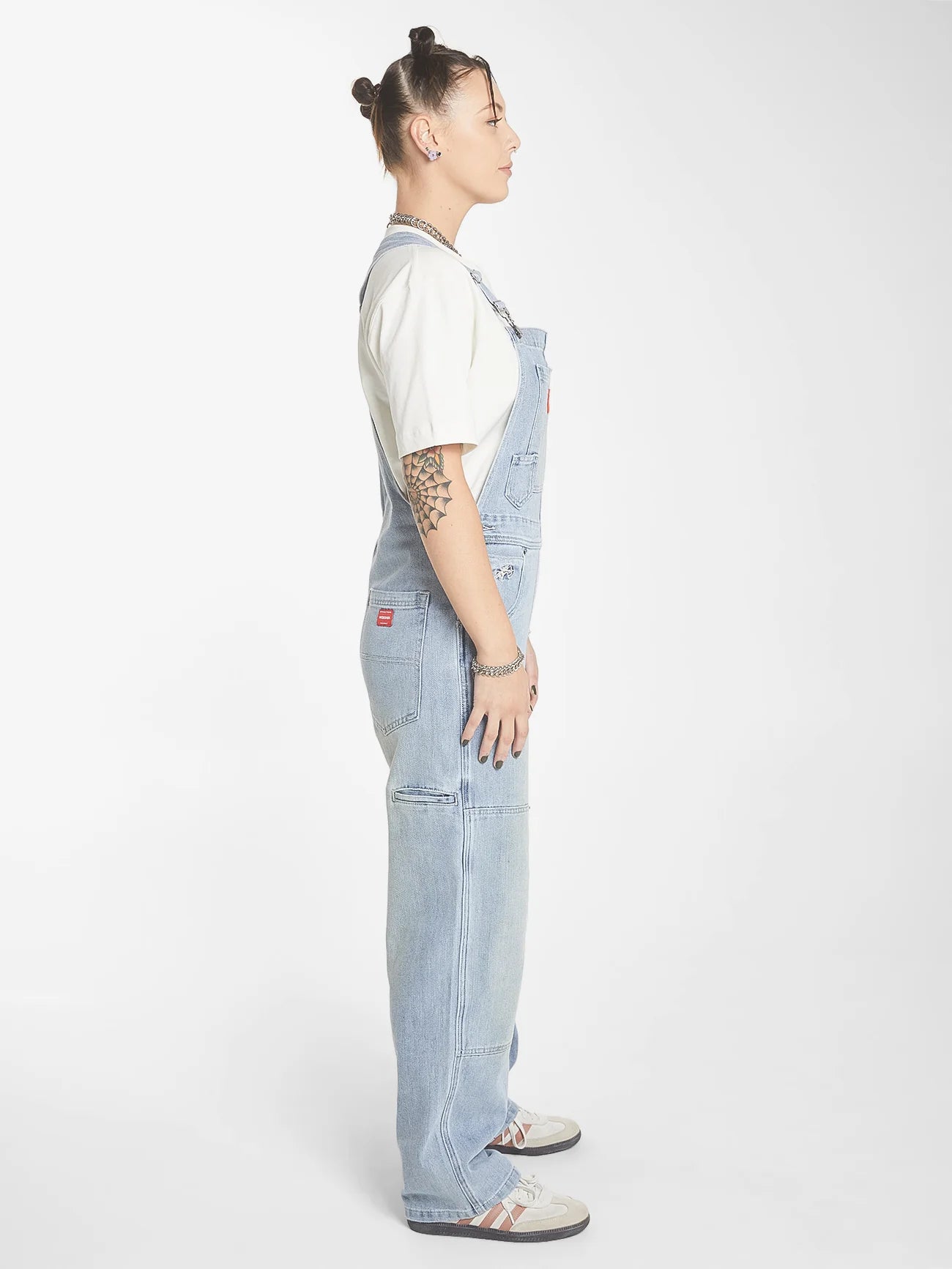 WORSHIP - Double Knee Denim Overall - DIRTY TRADE BLUE