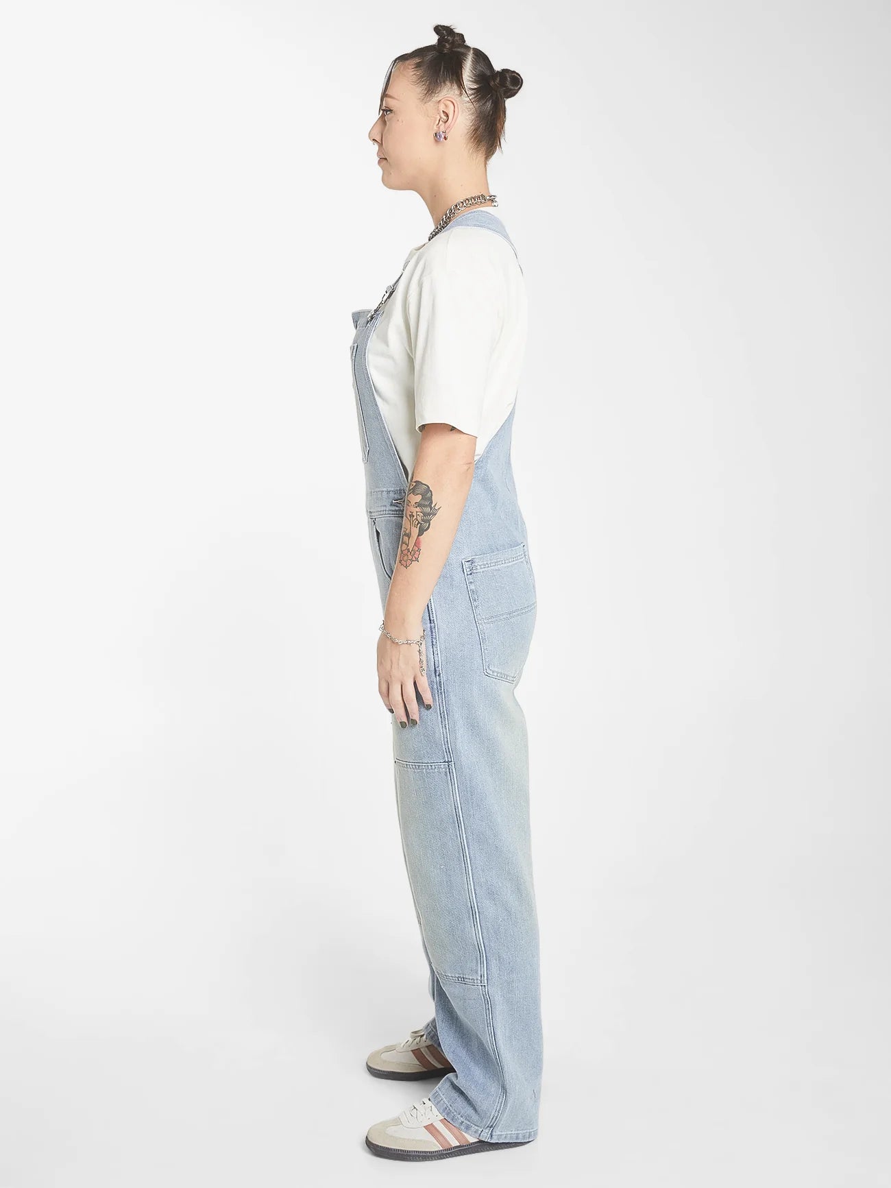 WORSHIP - Double Knee Denim Overall - DIRTY TRADE BLUE