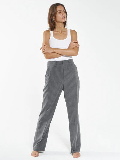 THRILLS - Christina Pinstripe Trouser - Metal Grey