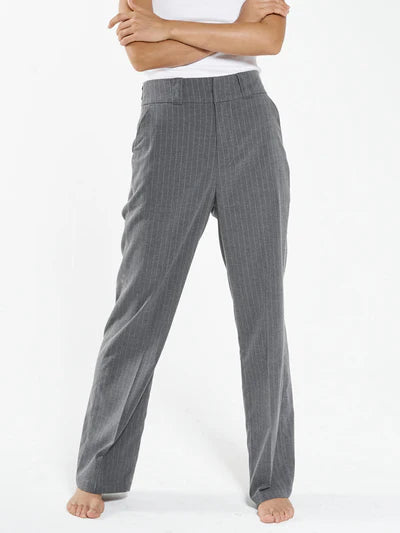 THRILLS - Christina Pinstripe Trouser - Metal Grey