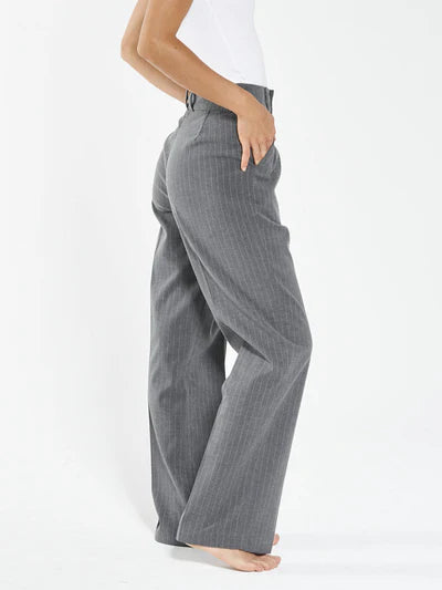 THRILLS - Christina Pinstripe Trouser - Metal Grey